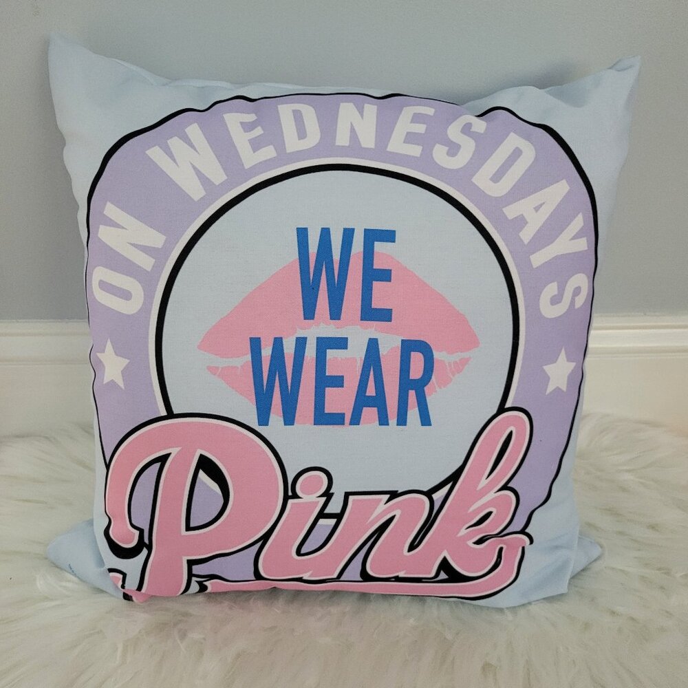 Mean Girls "On Wednesdays We Wear Pink" Throw Pillow